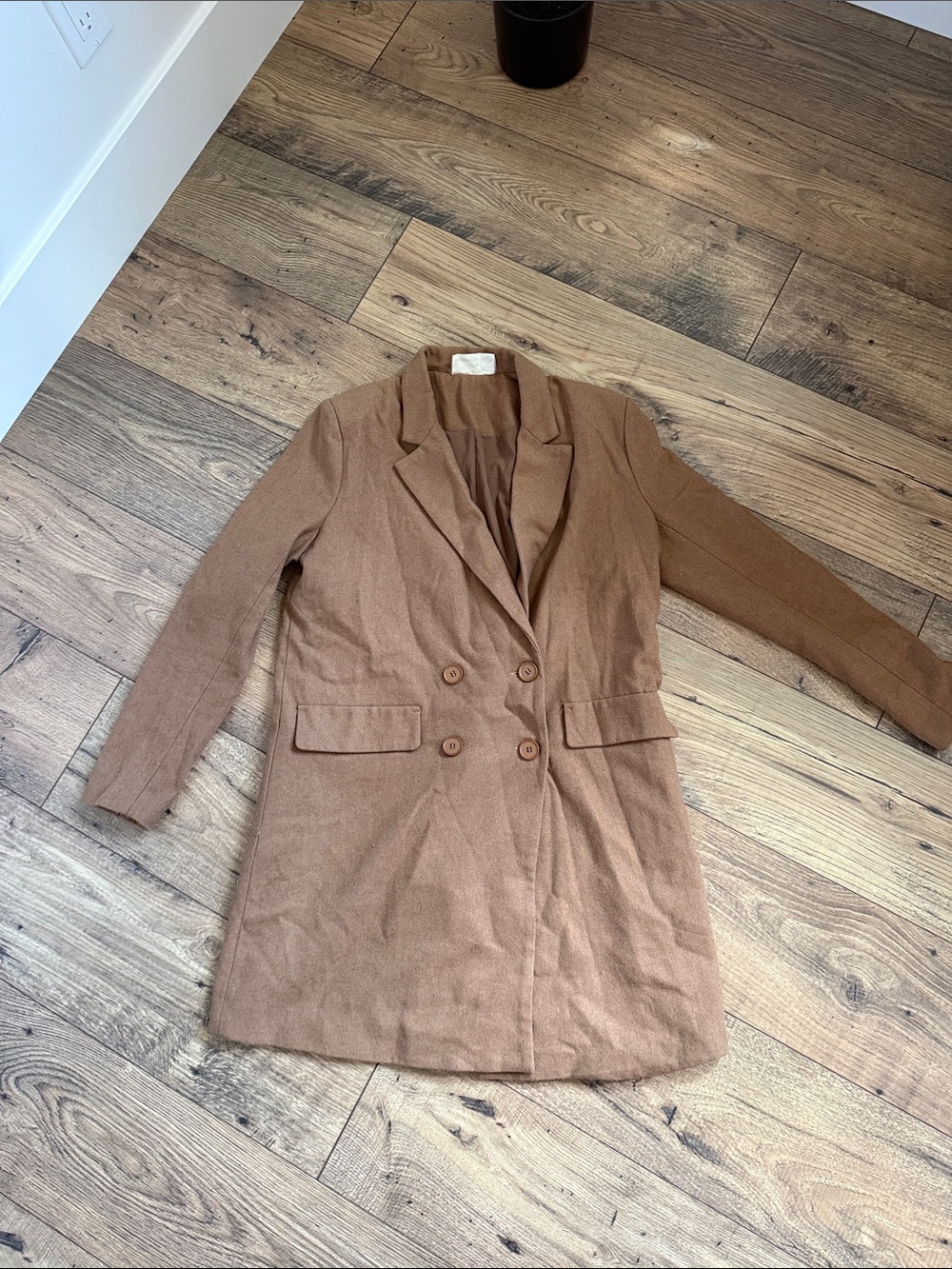 Women's Double-Breasted Blazer Coat in Brown